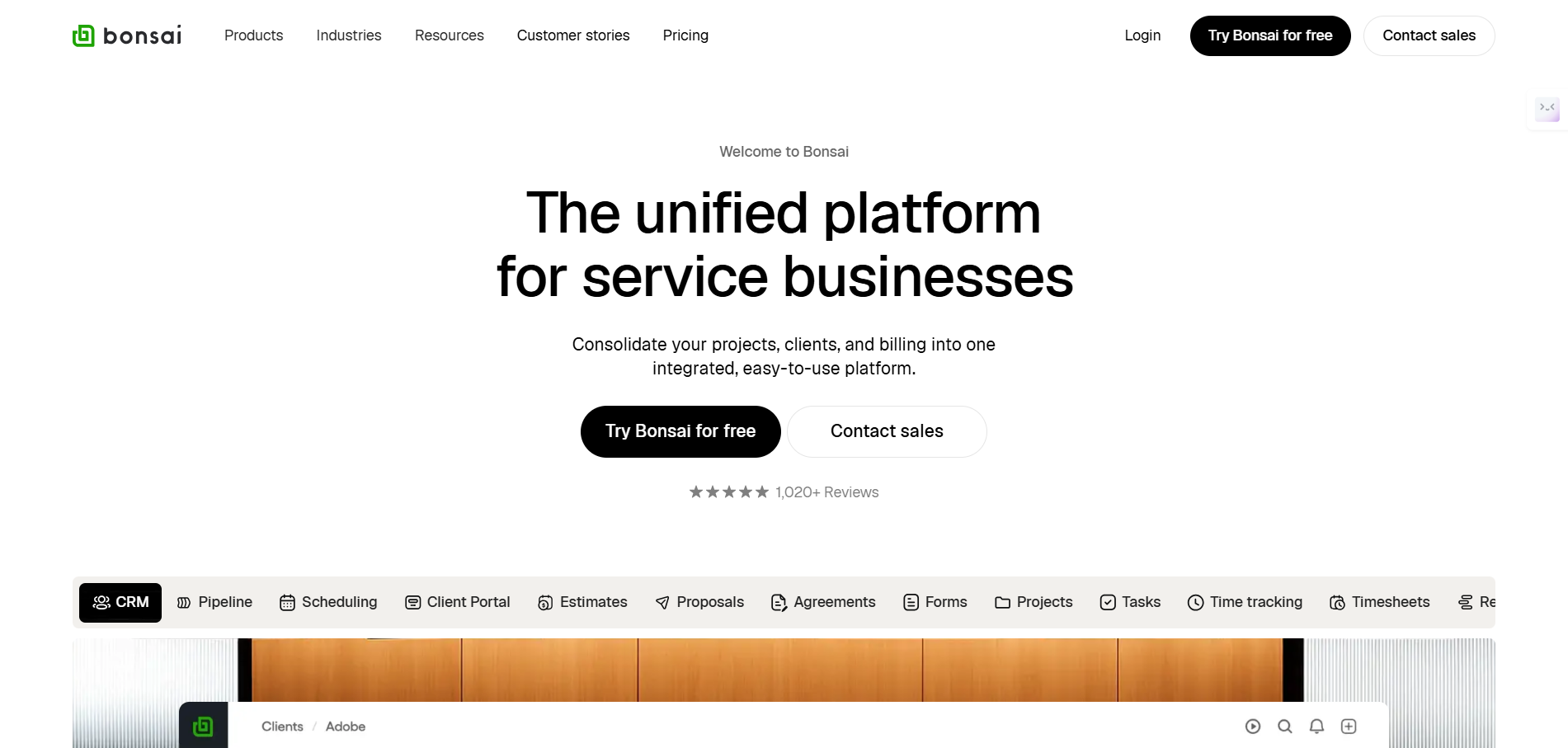 Homepage of Bonsai: The Creative Solopreneur’s Toolkit