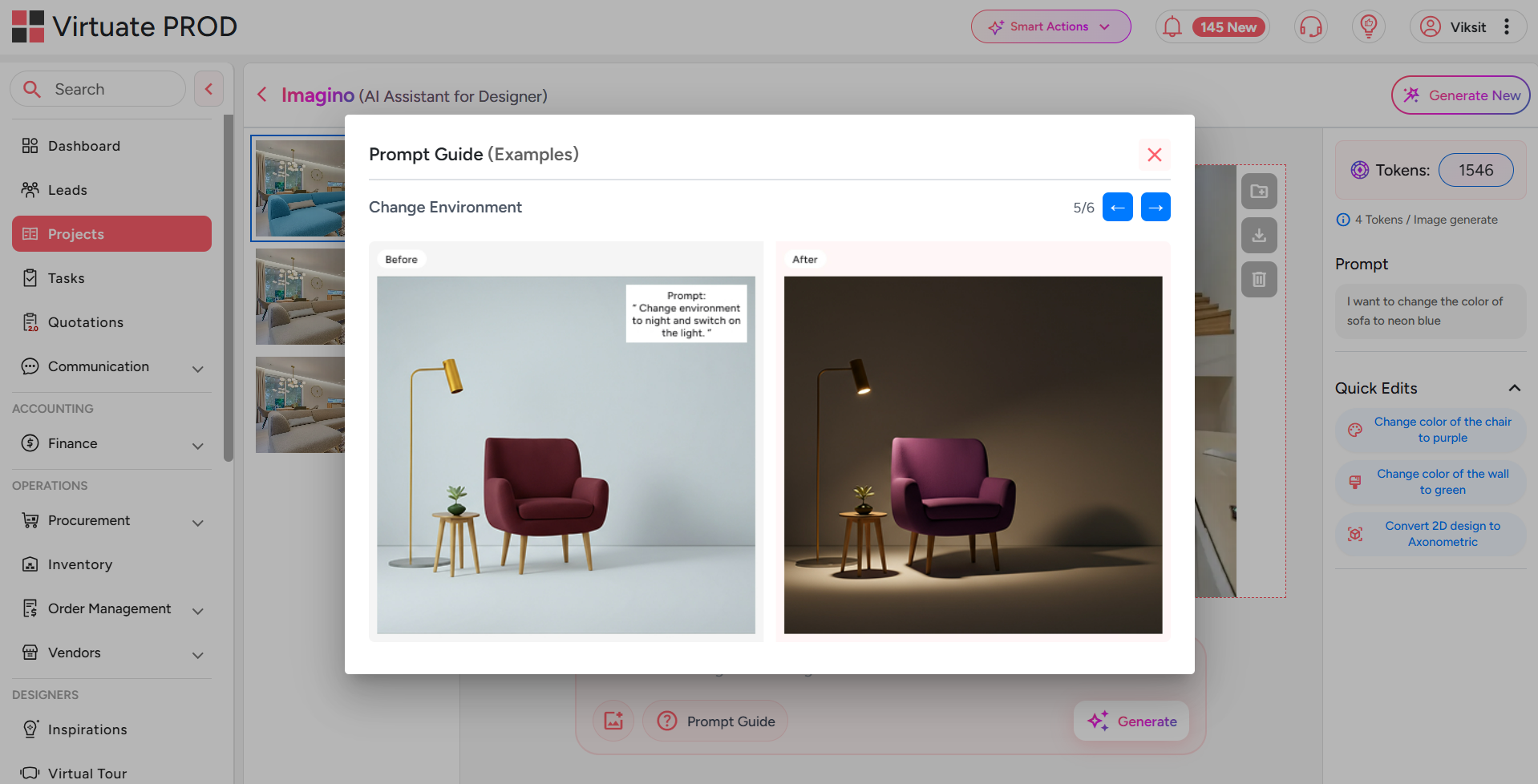 AI-powered intelligent element editing in Imagino