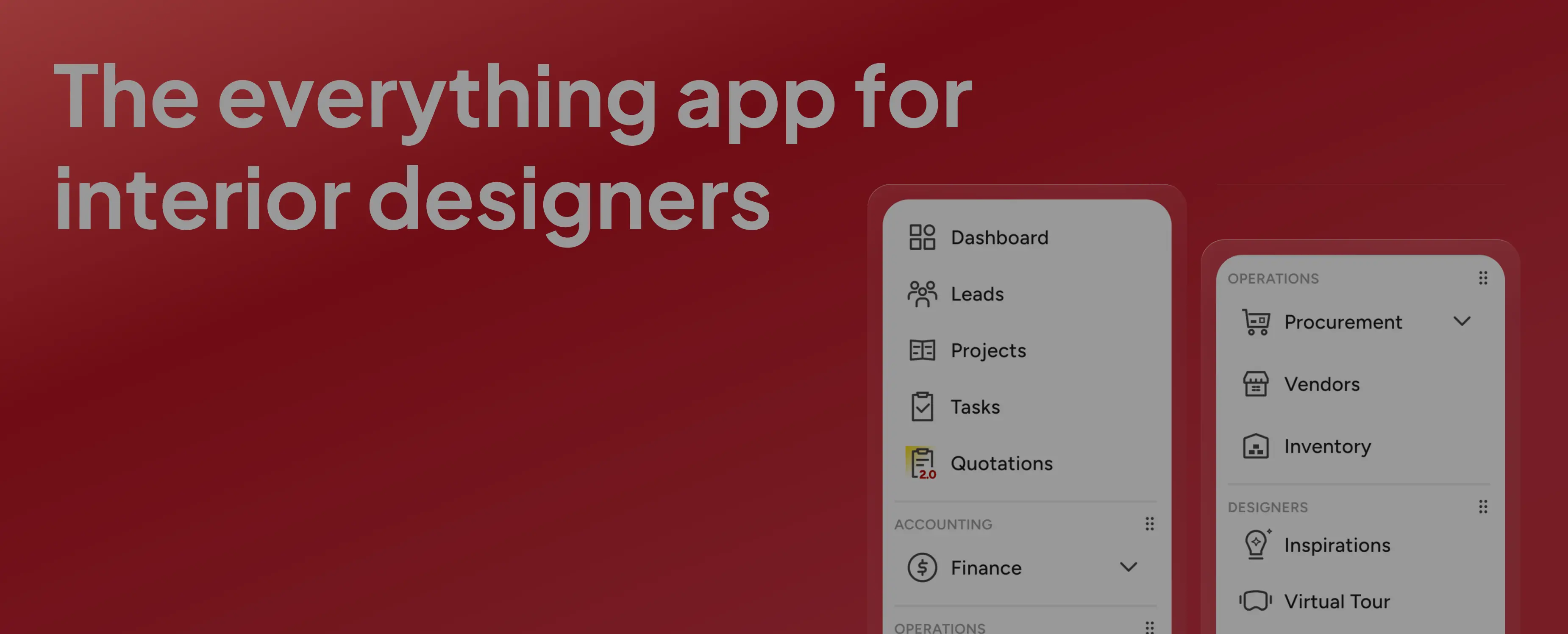 The everything app for interior designers - Dzylo platform dashboard