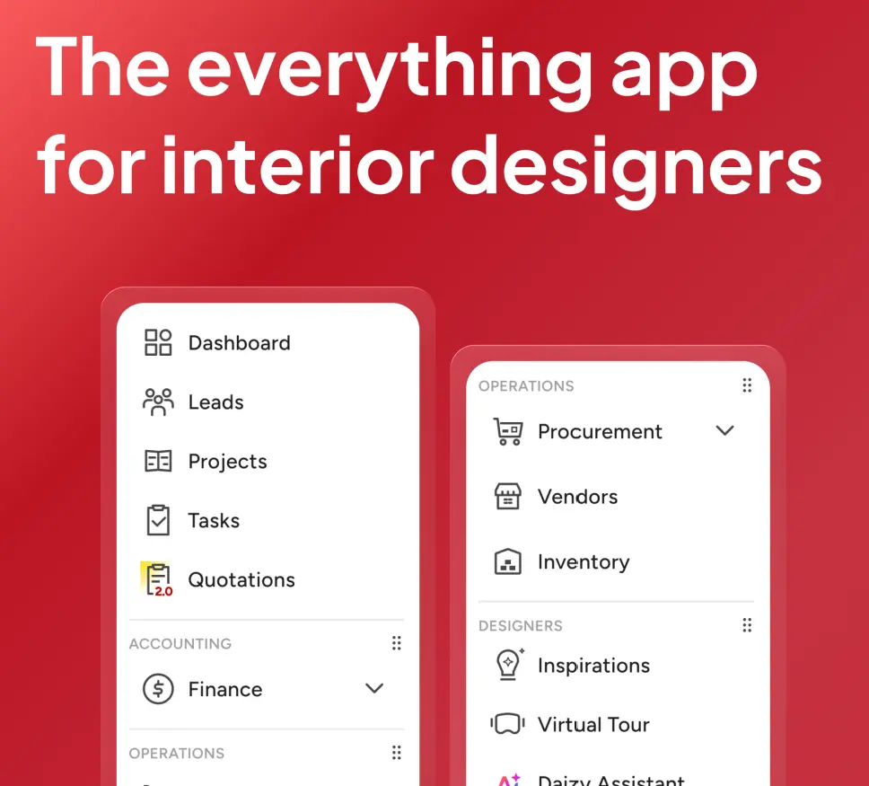 The everything app for interior designers - Dzylo platform dashboard